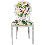 Стул светло-серый из натурального бука с изображением птицы в саду Blooming Colored Birds варинант исполнения - 1 | Loft Concept в Орле