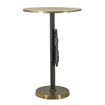 Столик приставной с абстрактным основанием и акцентом в виде золотистого диска Heavenly Space варинант исполнения - 4 | Loft Concept в Орле
