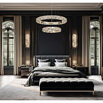 Люстра из 2-х колец с мозаичным хрустальным оформлением Sparks of Crystal варинант исполнения - 2 | Loft Concept в Орле